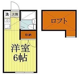 グッドパレス西八王子 ワンルームの間取図画像