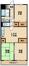 シャルムベルシー 3LDKの間取図画像