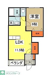 ラ.ジオン 1LDKの間取図画像