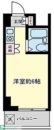 エトワール明神町 ワンルームの間取図画像