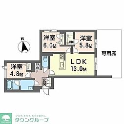 カルム 3LDKの間取図画像