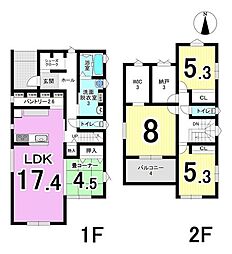 ダイマルタウン上面3 A棟 全3棟 新築戸建