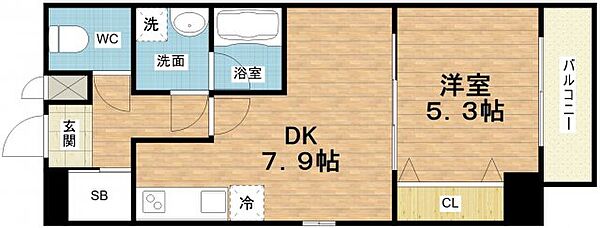 Y&Rino Residence ｜大阪府大阪市中央区道修町2丁目(賃貸マンション1DK・11階・35.28㎡)の写真 その2