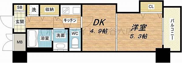 ロイヤル谷町 ｜大阪府大阪市中央区谷町6丁目(賃貸マンション1DK・4階・30.38㎡)の写真 その2