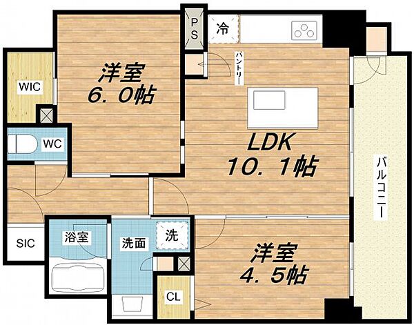 エステムプラザ南船場レジスタ ｜大阪府大阪市中央区南船場1丁目(賃貸マンション2LDK・4階・50.89㎡)の写真 その2