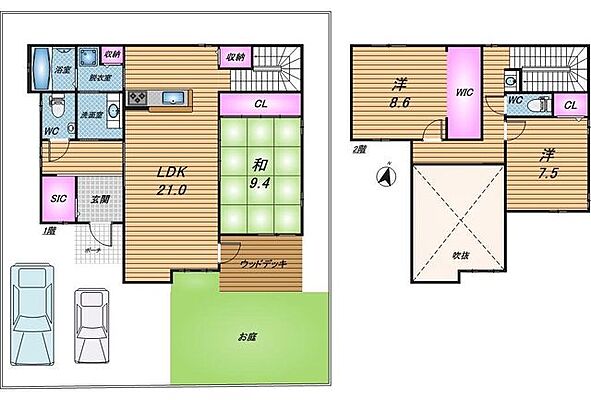 間取り 豊見城市豊崎　売戸建