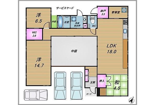 間取り 豊見城市豊崎　売戸建