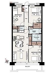 クリオ保土ケ谷伍番館 3LDKの間取図画像