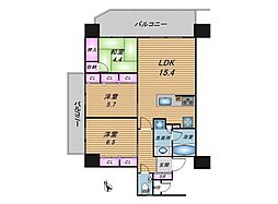 レーヴ首里石嶺本通り2 3LDKの間取図画像