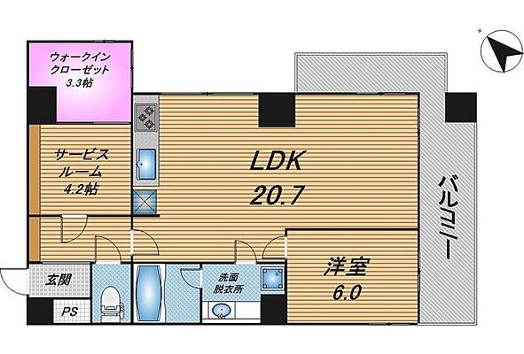 間取り ライオンズマンション泊 2階/-