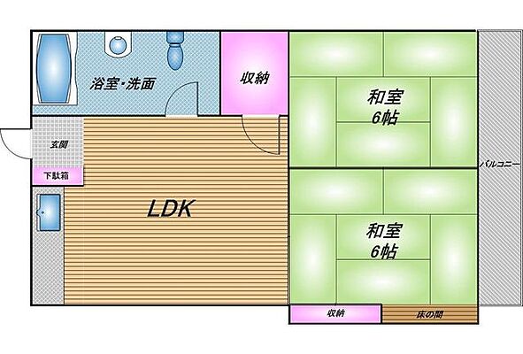 間取り マルセイマンション 6階/-
