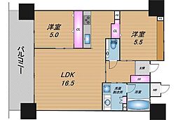 レーヴグランディ銘苅新都心 2LDKの間取図画像