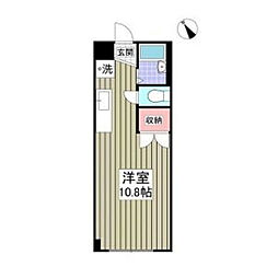 サンオールマンション ワンルームの間取図画像