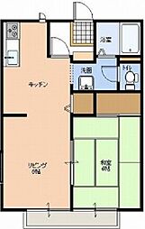 プランドール常盤 1LDKの間取図画像