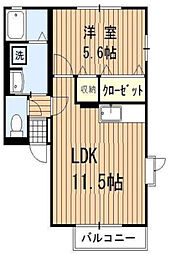 プロップルメゾンB 1LDKの間取図画像