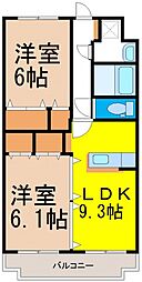 Y&Mメヌエット 2LDKの間取図画像