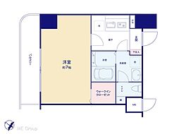グリフィン横浜・戸部駅前 1Kの間取図画像