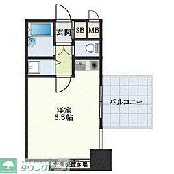 朝日プラザ博多8 ワンルームの間取図画像