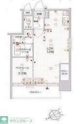 ウインステージ箱崎 401 4階1LDKの間取り