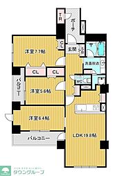 グランドメゾン百道浜オーシャン&フォレスト 3LDKの間取図画像