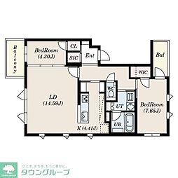 間取図画像 2LDK