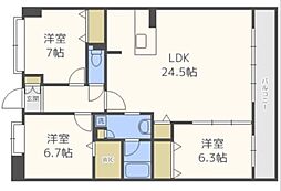 Aqualia平尾浄水 3LDKの間取図画像
