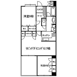 シーサイドももちクリスタージュ弐番館 2LDKの間取図画像