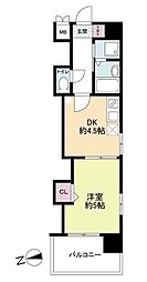 レジディア博多 1DKの間取図画像