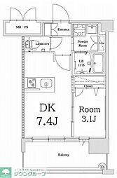 エンクレスト天神GLEE 1DKの間取図画像
