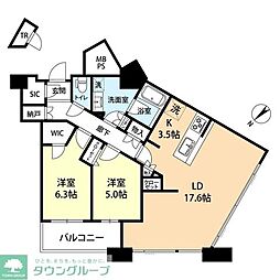 ITOWER 2LDKの間取図画像