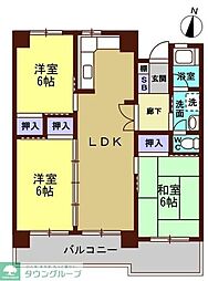 パークハイツ赤坂 3LDKの間取図画像