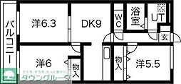 アメニティライフ小笹 3DKの間取図画像