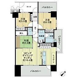 サーパス赤坂マスターズビュー 3LDKの間取図画像