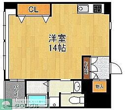 バリハウス ワンルームの間取図画像