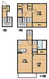 Belle Lead KUGA 2LDKの間取図画像