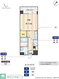 フォレスト福岡県庁前 1Kの間取図画像