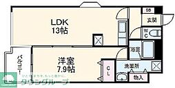 クレアウィンドマーク 1LDKの間取図画像