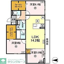 トリシア長丘 3LDKの間取図画像