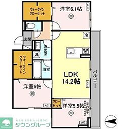 トリシア長丘 3LDKの間取図画像