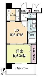 レジディア天神 1LDKの間取図画像