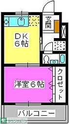 エクセレント12 1DKの間取図画像