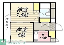 メゾン・ド・セリーズ 2Kの間取図画像