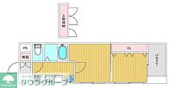 アリビオ天神南 2Kの間取図画像