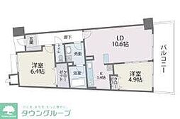アイランドシティインフィニガーデンS棟 2LDKの間取図画像