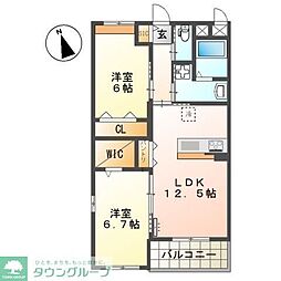La maison du reve 2LDKの間取図画像