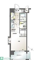 エンクレスト渡辺通南 1Kの間取図画像