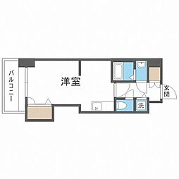アクアシティ日赤通2 1Kの間取図画像