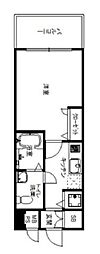 ピュアドームグランテージ博多 1Kの間取図画像