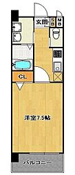 ピュアドームサン・ミッシェル博多 1Kの間取図画像