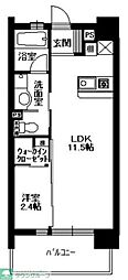 イニシアイオ大名 1LDKの間取図画像